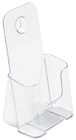 LITERATURE HOLDER, PAMPHLET STAND, STAPLES, 4.25", CLEAR PLASTIC THUMBNAIL