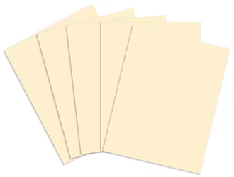 STOCK PAPER, COVER, 67 LBS, 8.5" X 11", IVORY, 250 SHEETS/CT LARGE