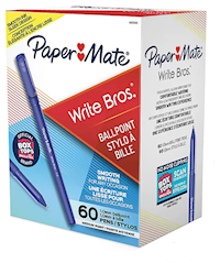 PENS, BALLPOINT, PAPER MATE, MEDIUM POINT, BLUE INK, 60/CT MAIN