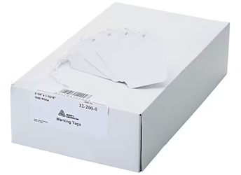 TAGS, MARKING, AVERY, PRE-STRUNG, 1.94" X 3.25", WHITE, 1000/CT LARGE