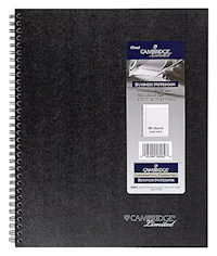 NOTEBOOK, 8.5" X 11", LEGAL RULED, 80 SHEETS, BLACK MAIN