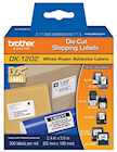 SHIPPING LABELS, BROTHER DK-1202, PAPER, 3 9/10" X 2 2/5", BLACK ON WHITE, 300 LABELS/ROLL THUMBNAIL