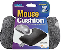 WRIST REST, MOUSE CUSHION, NON-SKID BASE, HEATHER GREY MAIN