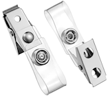 BADGE STRAPS/CLASPS, VINYL/METAL, CLEAR, 100/CT THUMBNAIL