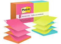 STICKY NOTES, POST-IT, 3" X 3", ASSORTED COLORS, 100 SHEETS/PAD, 12 PADS/CT MAIN