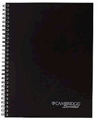 NOTEBOOK, 1 SUBJECT, CAMBRIDGE, 6.63" X 9.5", WIDE RULED, 80 SHEETS, BLACK MAIN