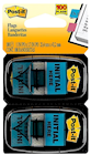 MESSAGE FLAGS, POST-IT, INITIAL HERE, 1"W, BLUE, 100 FLAGS/CT THUMBNAIL