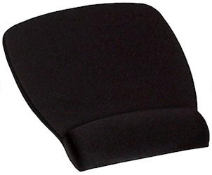 MOUSE PAD & WRIST REST, 3M, FOAM, BLACK, DURABLE LARGE