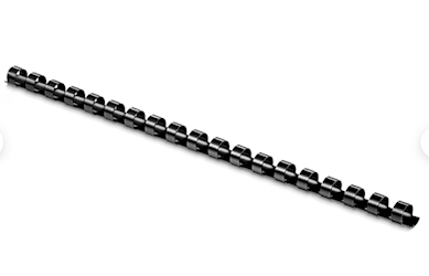 BINDING SPINES, PLASTIC, COMB, STAPLES, 3/8" DIAMETER, 55 SHEETS, 25/CT LARGE