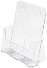MAGAZINE HOLDER, DEFLECT-O, 8.27" X 11.69", VERTICAL, DESKTOP/WALL, CLEAR PLASTIC THUMBNAIL