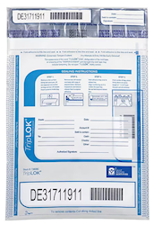 TAMPER EVIDENT BAGS, TRIPLOK, 9" X 12", CLEAR, 100/CT LARGE
