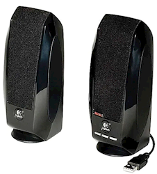 SPEAKERS, COMPUTER, LOGITECH S150, USB, BLACK LARGE