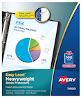 SHEET PROTECTORS, HEAVYWEIGHT, AVERY, 8.5" X 11", DIAMOND CLEAR, 100/CT THUMBNAIL