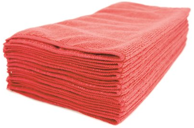 MICROFIBER CLOTH, GENERAL PURPOSE, RED, RENOWN, 12 X 12 IN, 12/PK LARGE