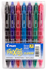 PENS, GEL INK, ERASABLE, PILOT, BALL CLICKER, FINE POINT, ASSORTED COLORS, 7/CT THUMBNAIL