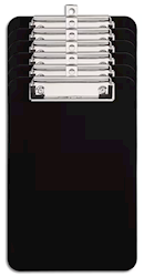 CLIPBOARDS, PLASTIC, STAPLES, LETTER SIZE, BLACK, 6/CT LARGE