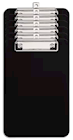 CLIPBOARDS, PLASTIC, STAPLES, LETTER SIZE, BLACK, 6/CT THUMBNAIL