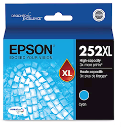 INK, CARTRIDGE, HIGH YIELD, EPSON T252XL, CYAN LARGE