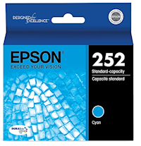 INK, CARTRIDGE, STANDARD YIELD, EPSON T252, CYAN MAIN