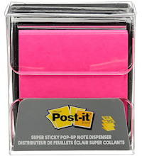 STICKY NOTES DISPENSER, POST-IT, 3" X 3", BLACK MAIN