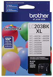 INK, CARTRIDGE, HIGH YIELD, BROTHER LC203BK, BLACK LARGE