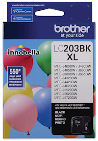 INK, CARTRIDGE, HIGH YIELD, BROTHER LC203BK, BLACK MAIN