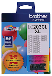 INK, CARTRIDGE, HIGH YIELD, BROTHER LC2033PKS, CYAN/MAGENTA/YELLOW, 3/CT LARGE