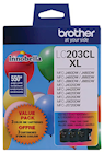 INK, CARTRIDGE, HIGH YIELD, BROTHER LC2033PKS, CYAN/MAGENTA/YELLOW, 3/CT THUMBNAIL