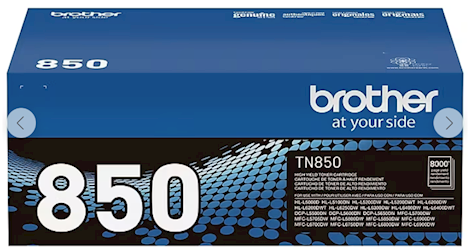 TONER, CARTRIDGE, HIGH YIELD, BROTHER TN-850, BLACK LARGE