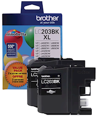 INK, CARTRIDGE, HIGH YIELD, BROTHER LC2032PKS, BLACK, 2/CT MAIN
