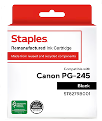 INK, CARTRIDGE, STANDARD YIELD, CANON PG-245, BLACK MAIN