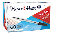 PENS, BALLPOINT, PAPER MATE, MEDIUM POINT, BLACK, 60/CT MAIN