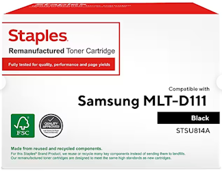 TONER, CARTRIDGE, STANDARD YIELD, SAMSUNG MLT-D111S, BLACK LARGE