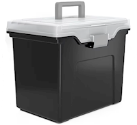 FILE TOTE, PORTABLE, STAPLES, LETTER SIZE, BLACK MAIN