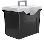 FILE TOTE, PORTABLE, STAPLES, LETTER SIZE, BLACK THUMBNAIL