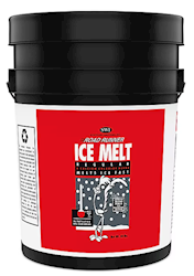 ICE MELT BLEND, ROAD RUNNER 50 LB PAIL, PURCHASE OF TWENTY-FIVE PAILS LARGE
