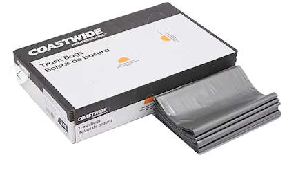 60 GALLON, 1.7 MIL, SILVER, 39 X 57, LOW DENSITY CAN LINERS, 50/CT LARGE
