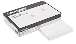 60 GALLON, 0.74 MIL, WHITE, 38 X 58, LOW DENSITY, FLAT PACK, 100/CT THUMBNAIL