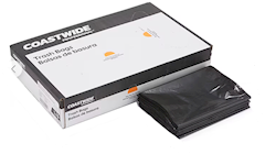 60 GALLON, 0.95 MIL, BLACK, 38 X 58, LINEAR, LOW DENSITY, FLAT PACK, CAN LINERS, 100/CT THUMBNAIL