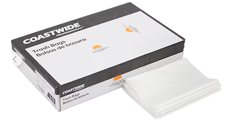 60 GALLON, 1.0 MIL, CLEAR, 38 X 58, LINEAR, LOW DENSITY CAN LINERS, 100/CT LARGE