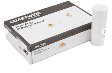 60 GALLON, 14 MIC, NATURAL, 38 X 60, HIGH DENSITY, CORELESS ROLL CAN LINERS, 200/CT LARGE