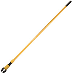 WET MOP HANDLE, FIBERGLASS, CLENCHER, YELLOW, RENOWN, 60" LARGE