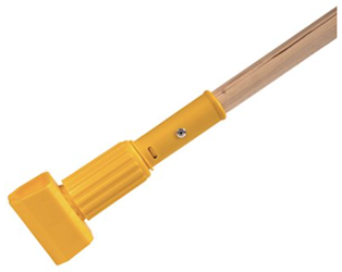 WET MOP HANDLE, WOOD, CLENCHER, YELLOW, RENOWN, 60" LARGE