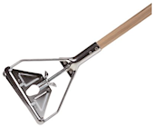 WET MOP HANDLE, WOOD, STIRRUP QUICK CHANGE, METAL HEAD, RENOWN, 60" THUMBNAIL