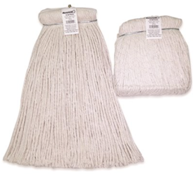 WET MOP HEADS, RENOWN, STANDARD, COTTON, CUT-END, WHITE, 24 OZ, 6/CT LARGE