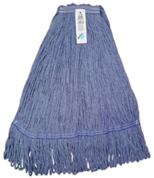 WET MOP HEAD, LOOPED-END, BLUE, 1.25" HEADBAND, 1/EA LARGE