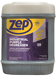 DEGREASER, ZEP, INDUSTRIAL PURPLE DEGREASER, CONCENTRATED, 5 GALLON, MAKES 125 GALLONS LARGE