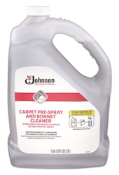 PRE-SPRAY/BONNET CLEANER, SC JOHNSON PRO, CONCENTRATED, 1 GALLON, 4/CT LARGE