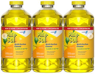 CLEANER, MULTI-SURFACE, PINE-SOL, LEMON FRESH SCENT, 80 OZ, 3/CT LARGE