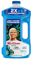 CLEANER, MULTI-SURFACE, MR. CLEAN, UNSTOPABLE FRESH SCENT, 64 OZ. LARGE